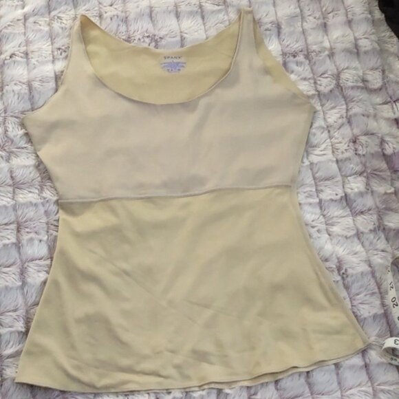 Spanx Nude Beige U Neckline Slimming Shape Wear Tummy Control Tank Top Size L - Picture 1 of 8